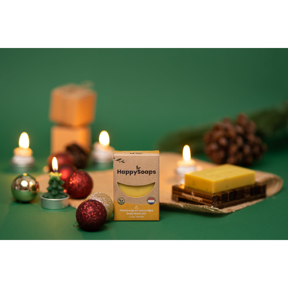 HappySoaps - Body wash bar - Cozy Vanilla