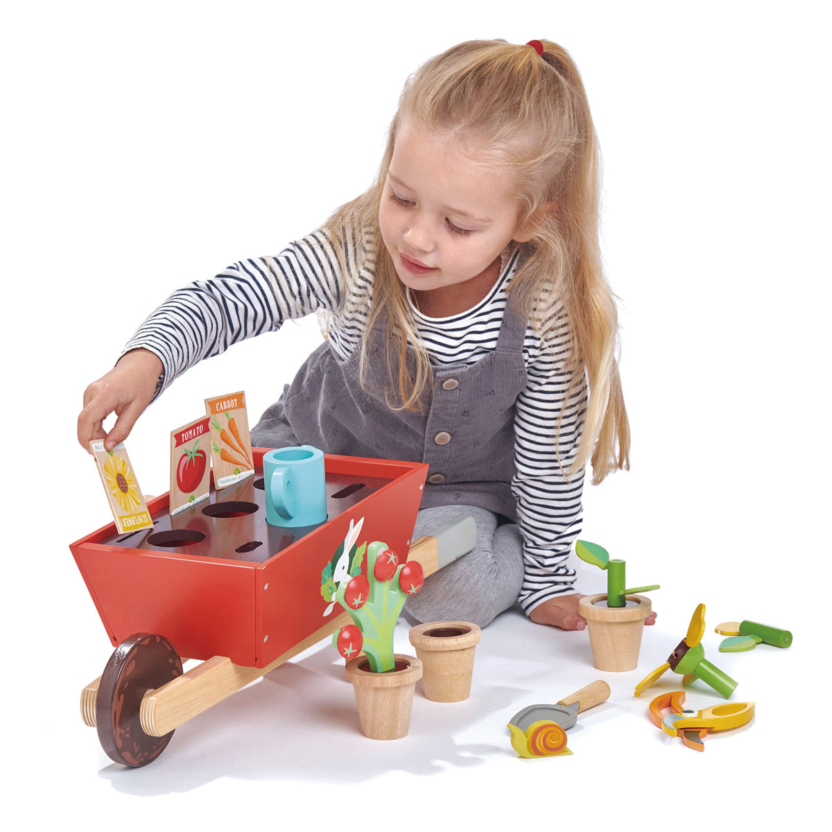 Tender Leaf Toys - Garden wheel barrow set