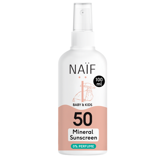 Naïf -  Minerale Zonnebrandspray 0% parfum voor Baby & Kids Factor 50 100ML