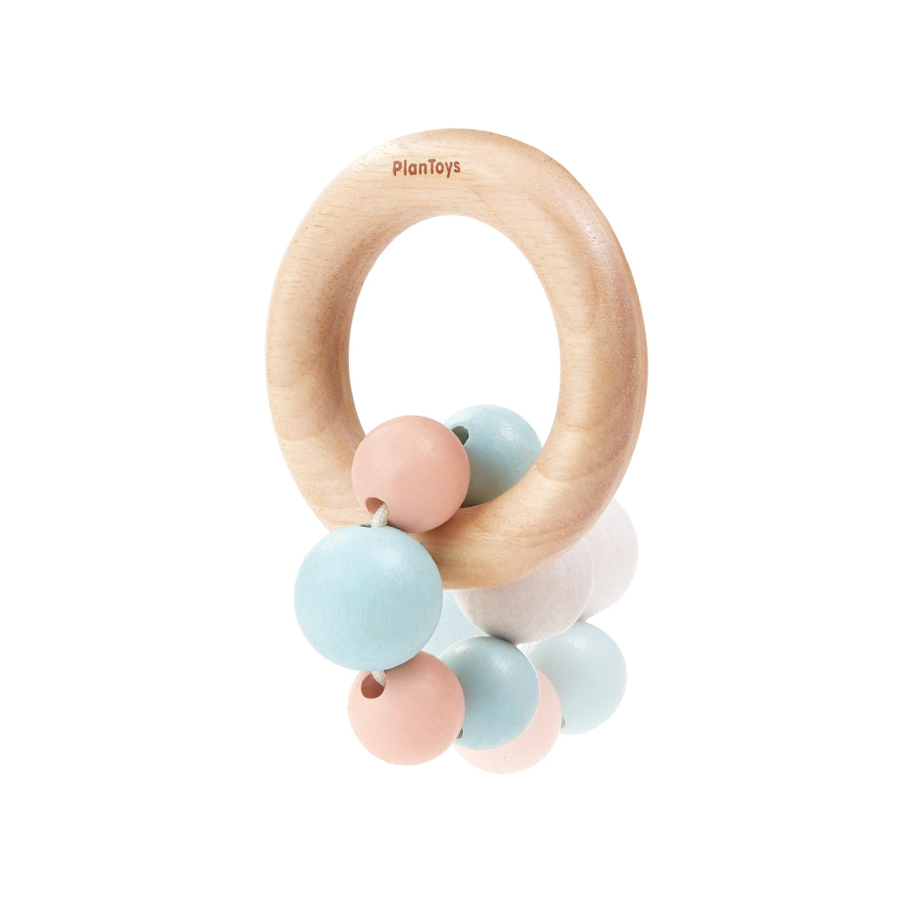 PlanToys - Kralen rammelaar - Pastel