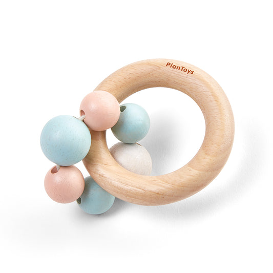PlanToys - Kralen rammelaar - Pastel