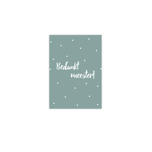 SUS Design - Wenskaart Bedankt Meester