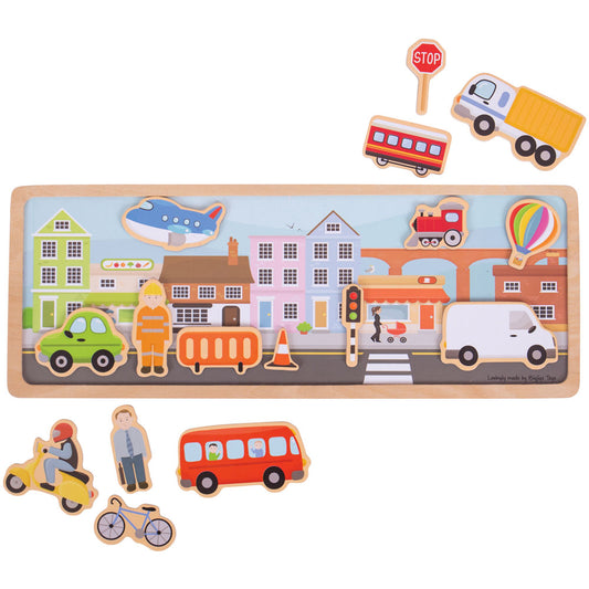 Bigjigs - Magnetisch bord - Stad