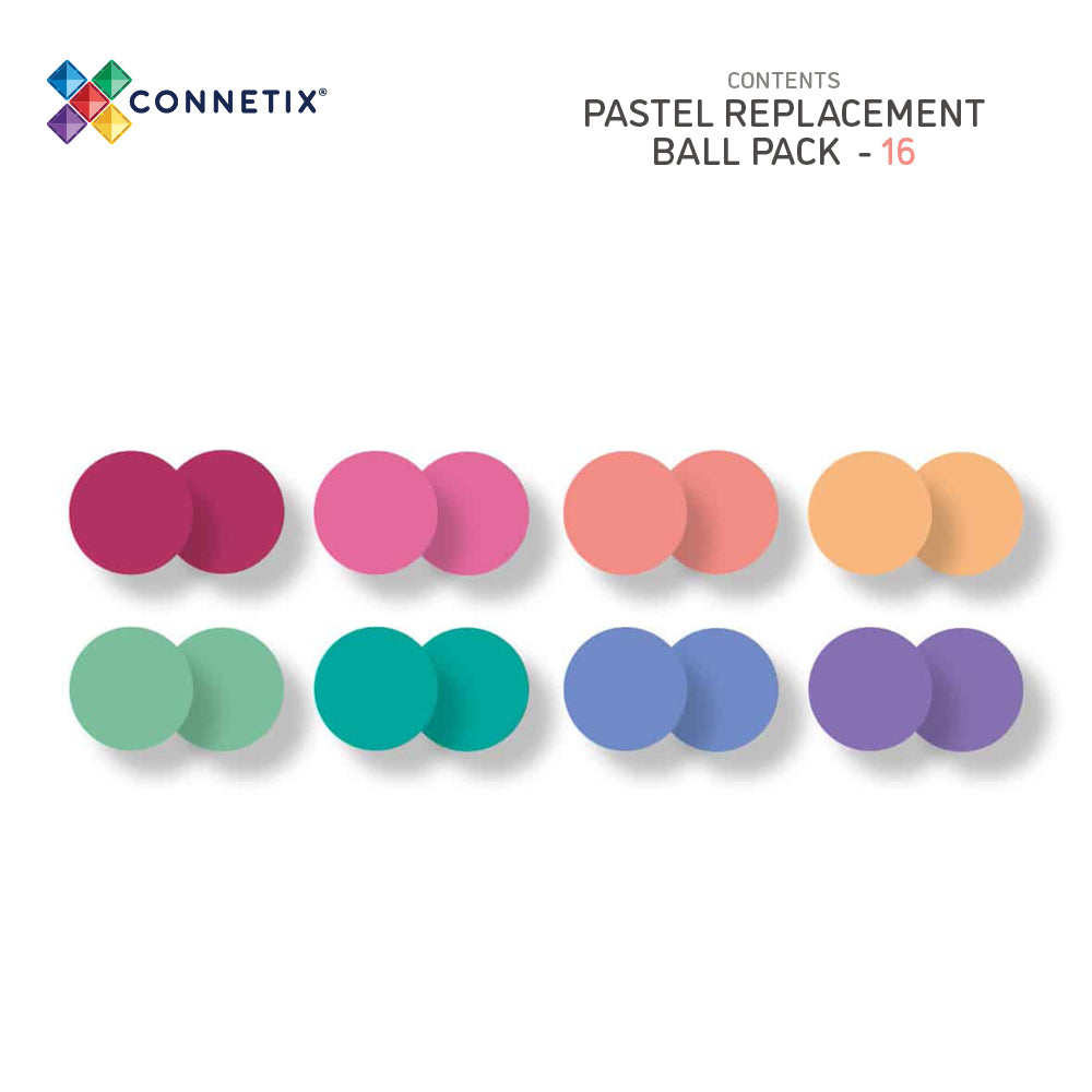 Connetix - 16 stuks Pastel Replacement Ball Pack