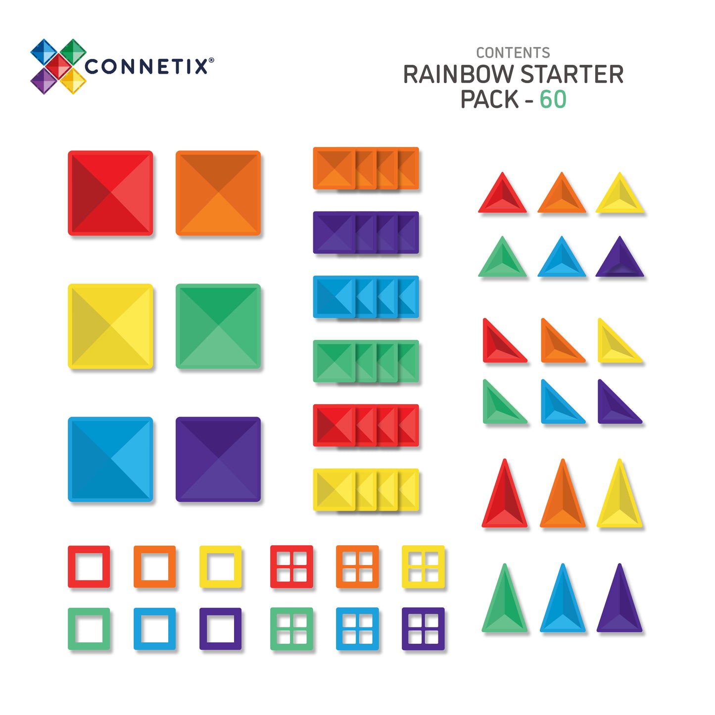 Connetix - Rainbow Starter Pack 60 pc pre order 18 mei
