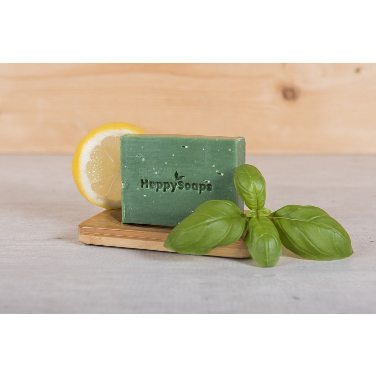 HappySoaps - Happy Body Bar - Citroen en Basilicum