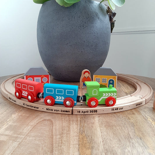 Bigjigs - Gepersonaliseerde Treinbaan - My first train set