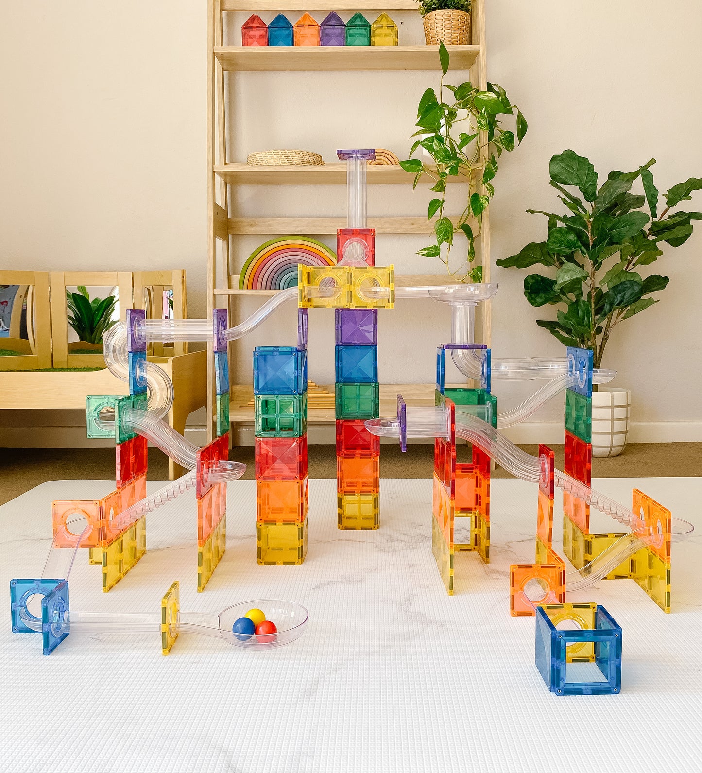 Connetix - Ball Run Rainbow - 92 stuks