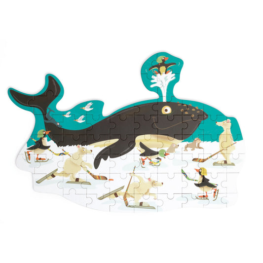 Scratch - Contour Puzzel - Walvis 60 stukjes