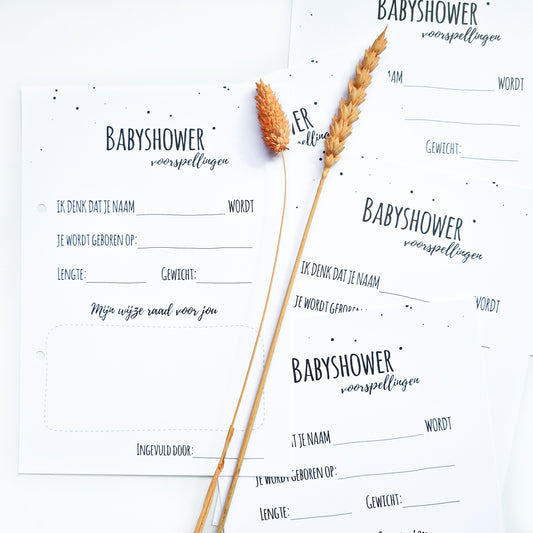 SUS Design - Babyshower voorspellingskaarten