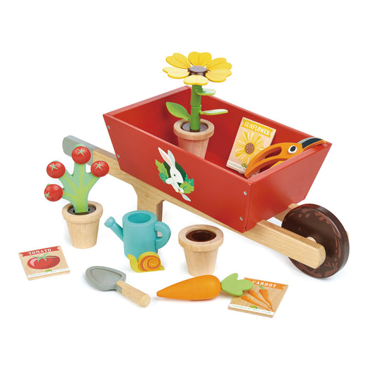 Tender Leaf Toys - Garden wheel barrow set