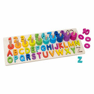 Goki - Houten Alfanumerieke Puzzel