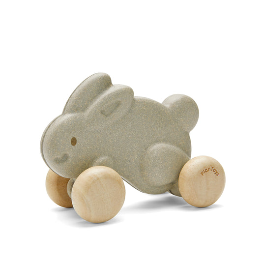 PlanToys - Push Along Bunny - Grey