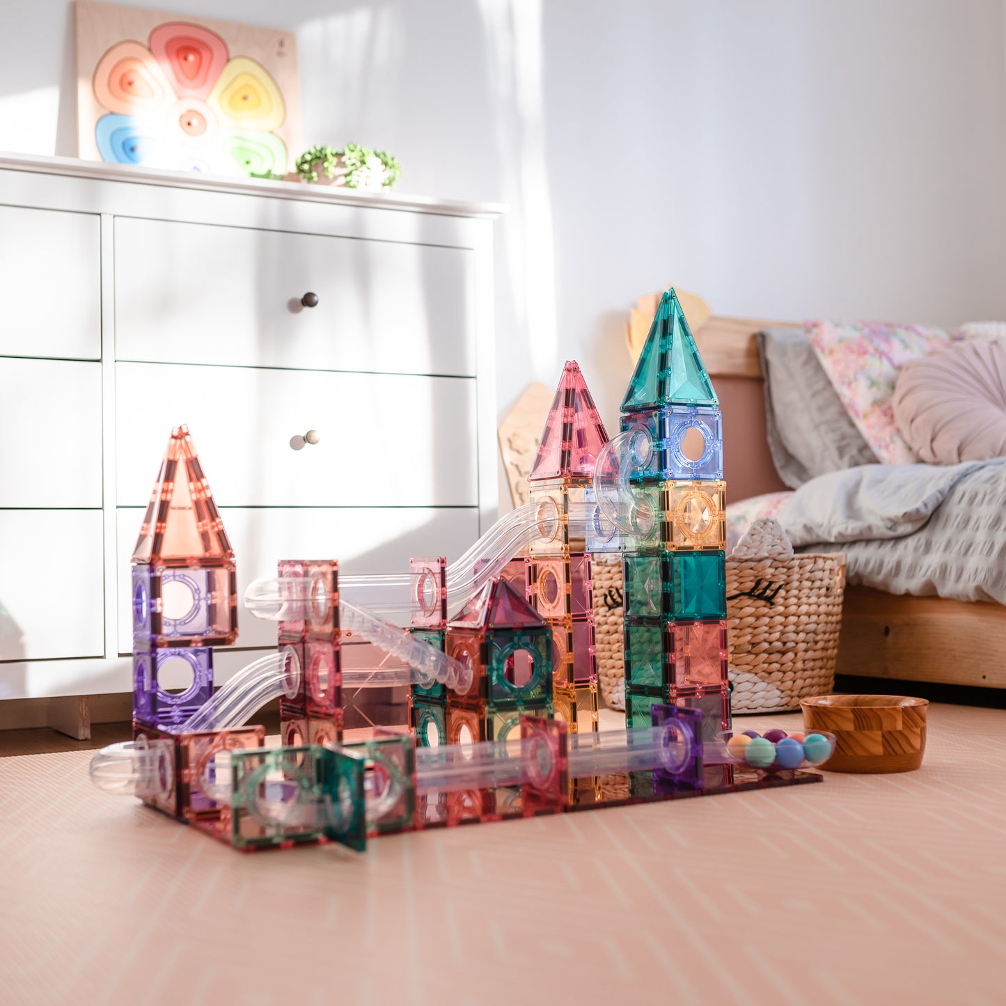 Connetix - Pastel Ball Run Pack 106 stuks